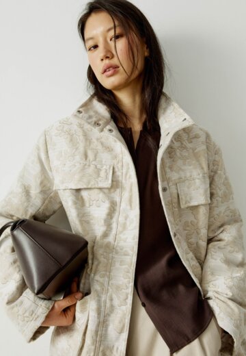 Утеплённая жаккардовая парка