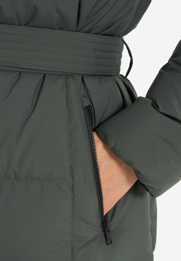 Пальто пуховое женское Jack Wolfskin Frozen Lake, Зеленый