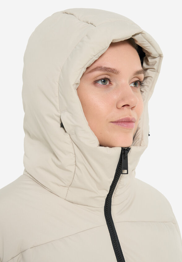 Пуховик женский Jack Wolfskin Kirschallee, Бежевый