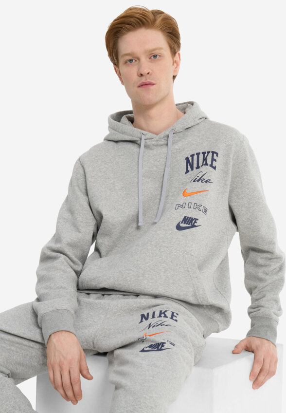 Худи мужское Nike Club, Серый