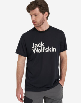 Футболка мужская Jack Wolfskin Brand, Черный женщинам