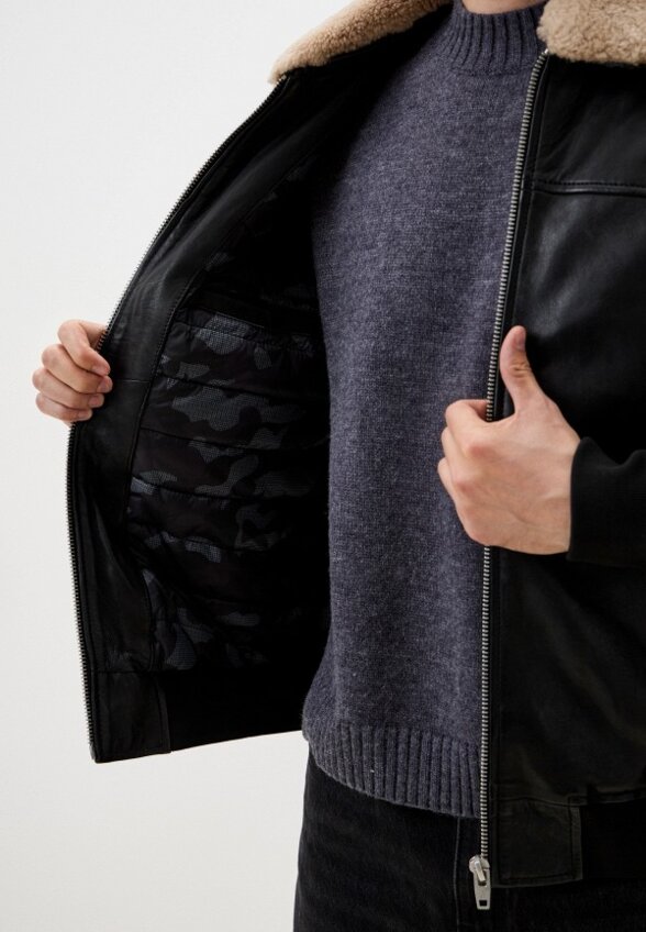 Куртка кожаная Urban Fashion for Men
