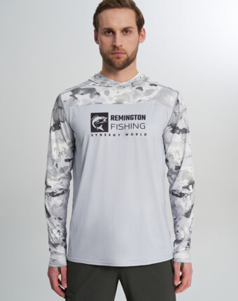 Лонгслив мужской Remington Fishing Sun And Mosquito Protection Style 5, Серый женщинам