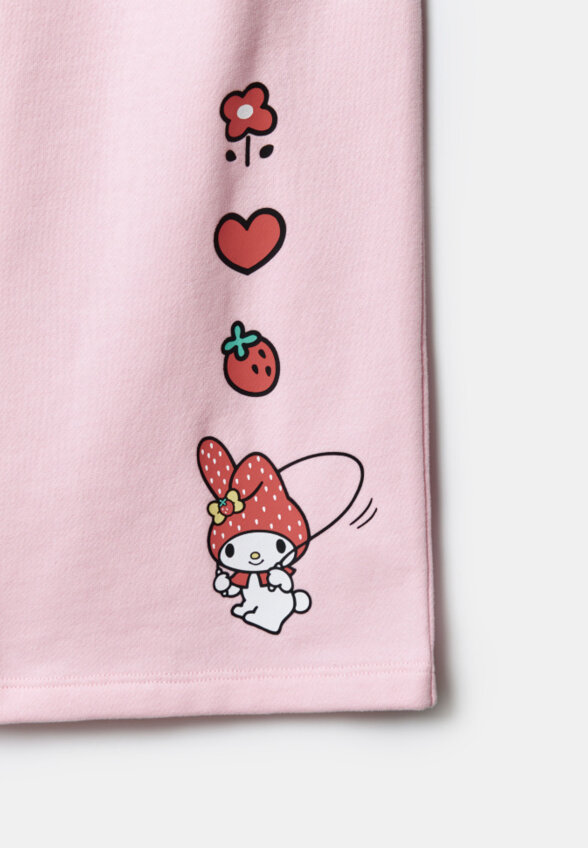 Широкие брюки с принтом Hello Kitty My Melody для девочек