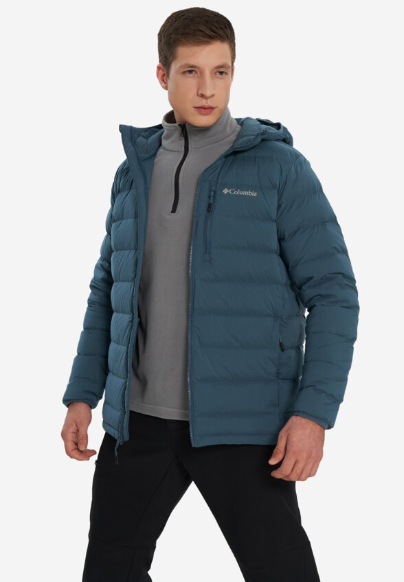 Ультралегкий пуховик мужской Columbia Drift Peak Stretch Down Hooded Jacket, Голубой