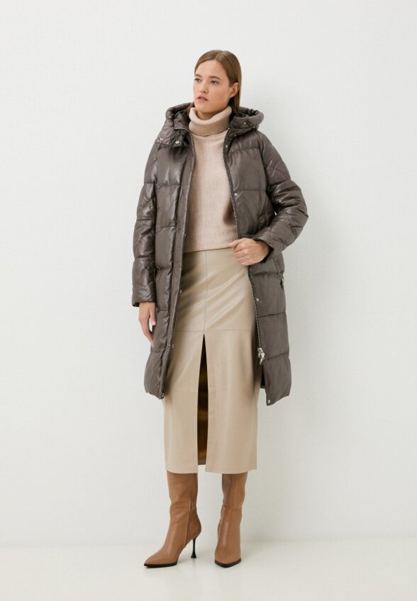 Куртка кожаная утепленная Снежная Королева