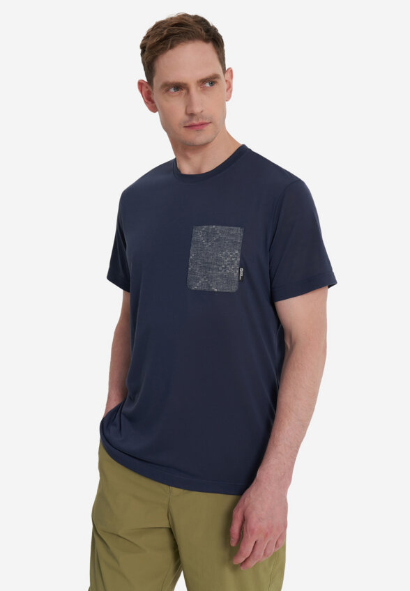 Футболка мужская Jack Wolfskin Pocket Karana, Синий