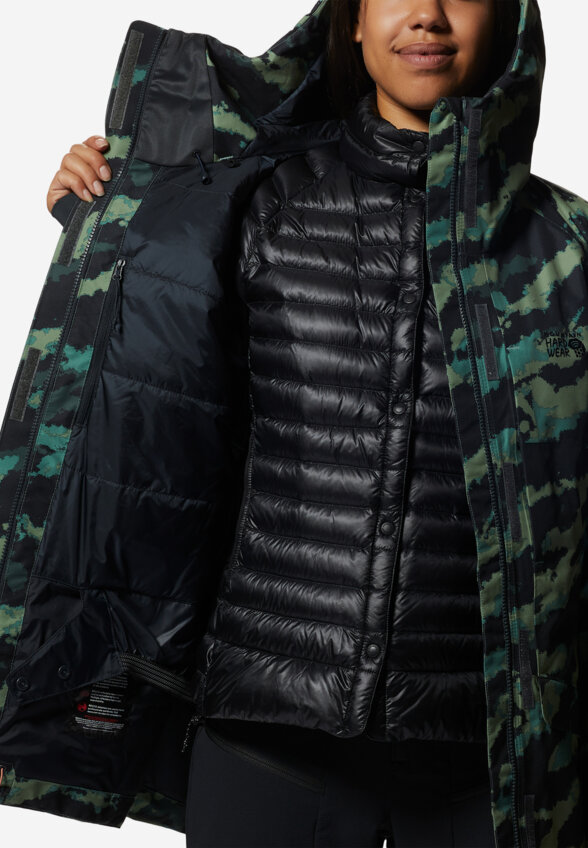 Куртка горнолыжная женская Mountain Hardwear Cloud Bank Gore Tex, Зеленый