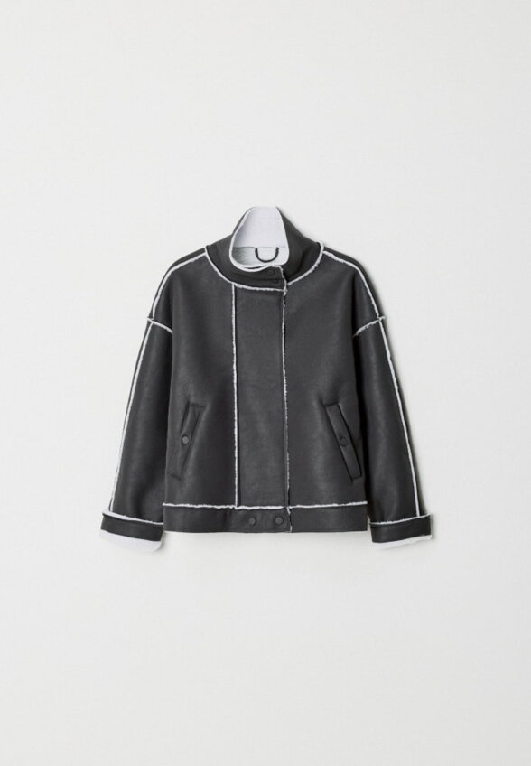 Дубленка из искусственной кожи для девочек