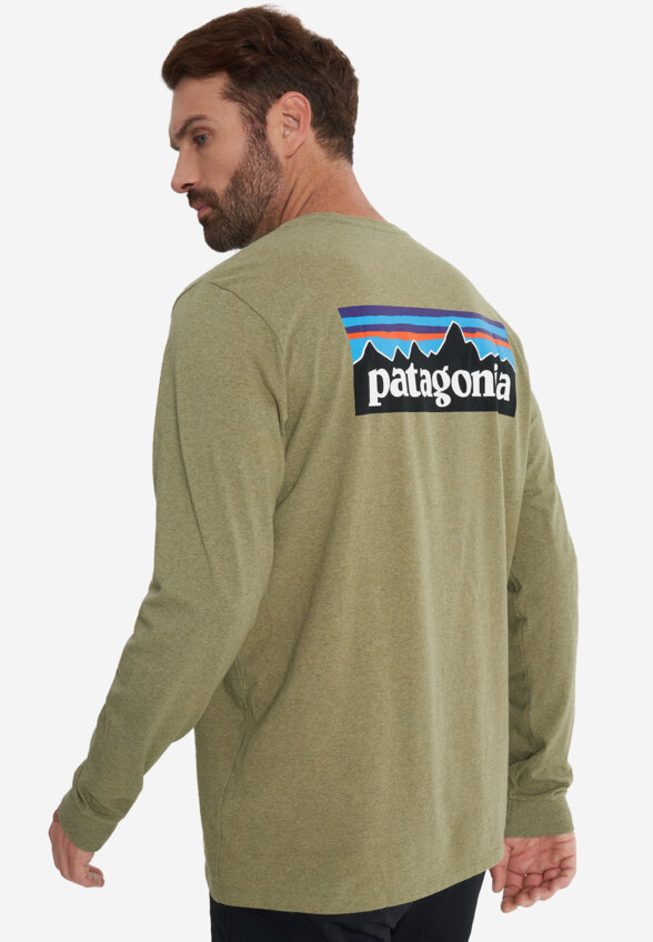 Лонгслив мужской Patagonia Logo, Зеленый