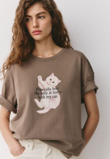 Футболка оверсайз с принтом