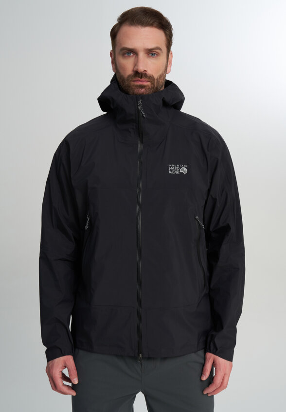 Куртка мембранная мужская Mountain Hardwear Cloud Cipher Hooded Jacket, Черный