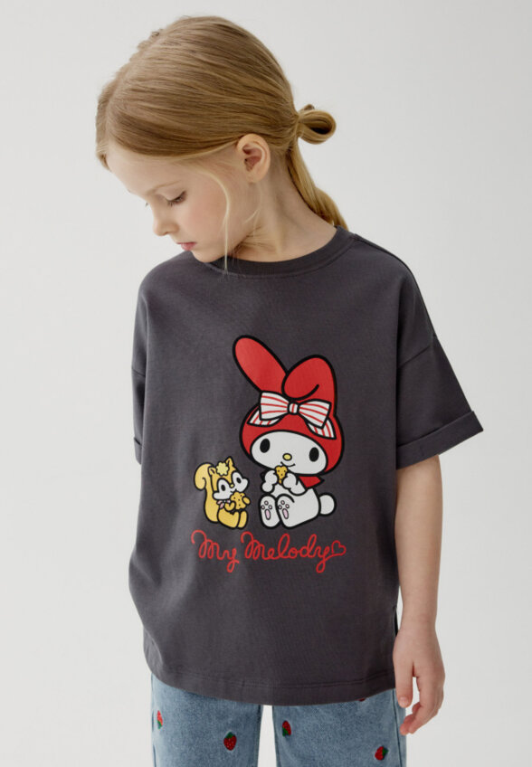 Футболка с принтом Hello Kitty для девочек