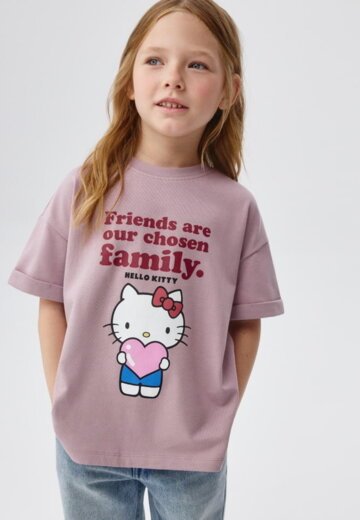 Футболка с принтом Hello Kitty для девочек