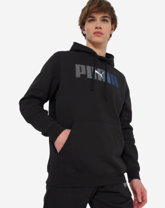 Худи мужское PUMA Ess Logo Lab, Черный женщинам