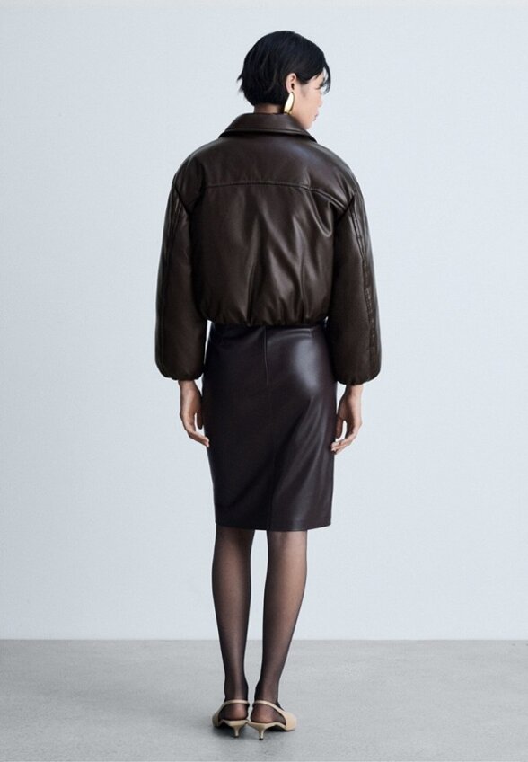 Куртка кожаная Mango