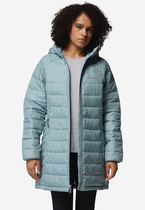 Ультралегкий пуховик женский Columbia Powder Lite II Mid Jacket, Голубой