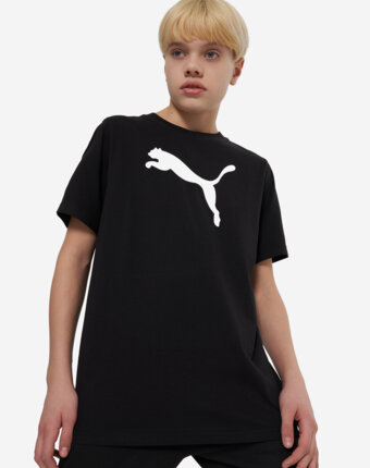 Футболка для мальчиков PUMA Cat Logo, Черный женщинам