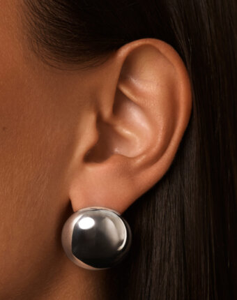 Круглые серьги ПЕНЕЛОПА из серебра MIE женщинам