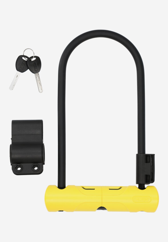 Замок велосипедный с ключами Abus 402/170 HB230 YE SH34, Желтый