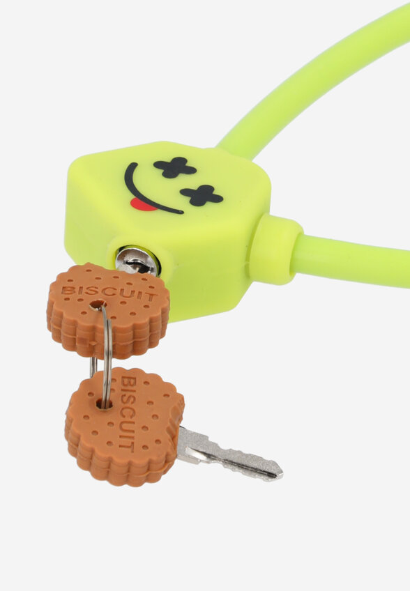 Замок велосипедный с ключами детский Cyclotech CLK-2, Зеленый