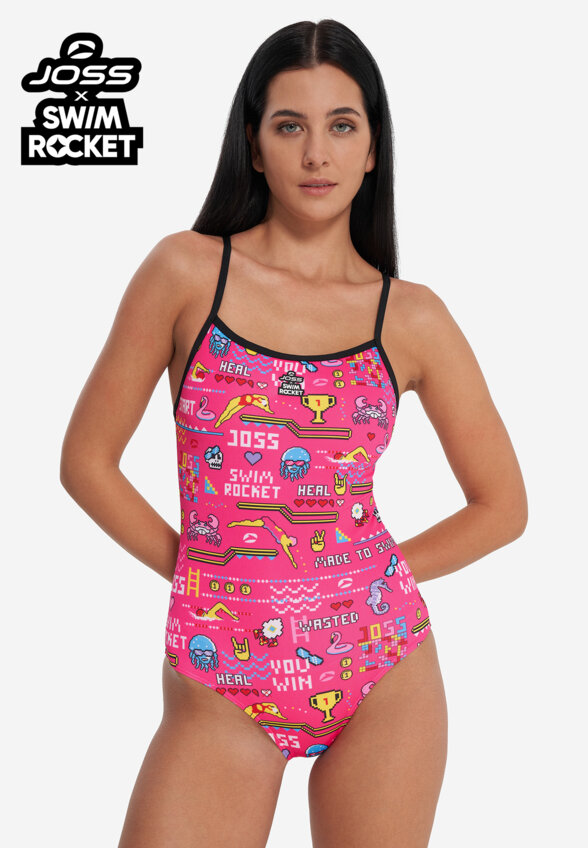 Купальник слитный женский Joss x Swim Rocket, Розовый
