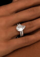 Крупное серебряное кольцо МАЙЯ П с горным хрусталем MIE1  - превью