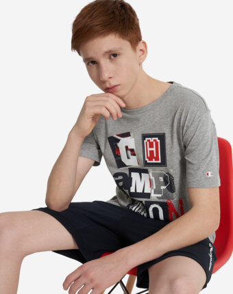 Футболка для мальчиков Champion, Серый женщинам