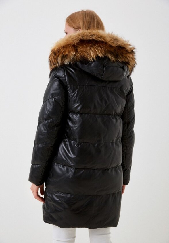 Куртка кожаная утепленная Снежная Королева