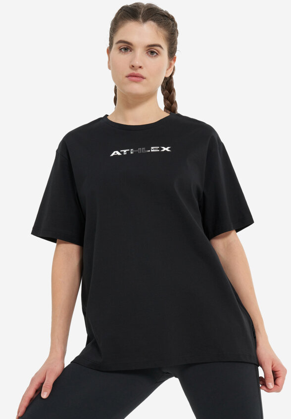 Футболка женская оверсайз Athlex, Черный