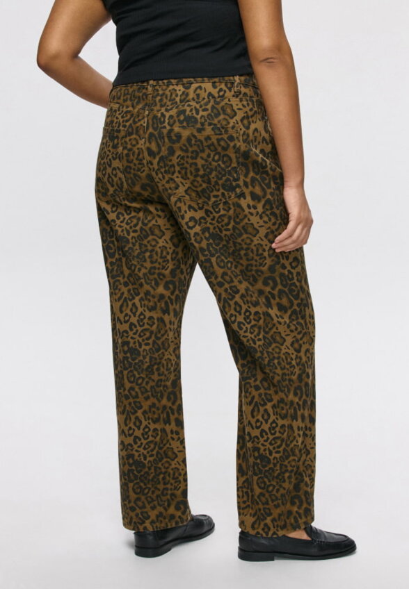 Леопардовые джинсы Straight Fit