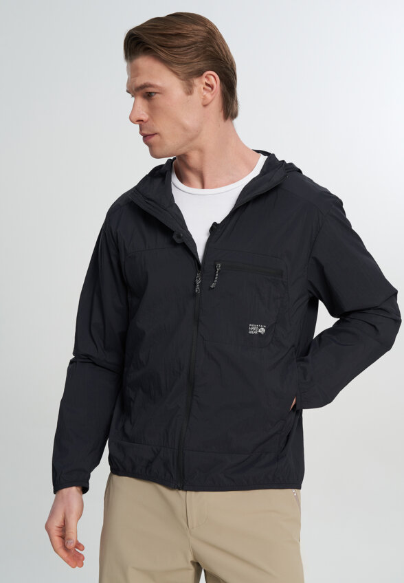 Ветровка мужская Mountain Hardwear Wind Veil Hooded Jacket, Черный