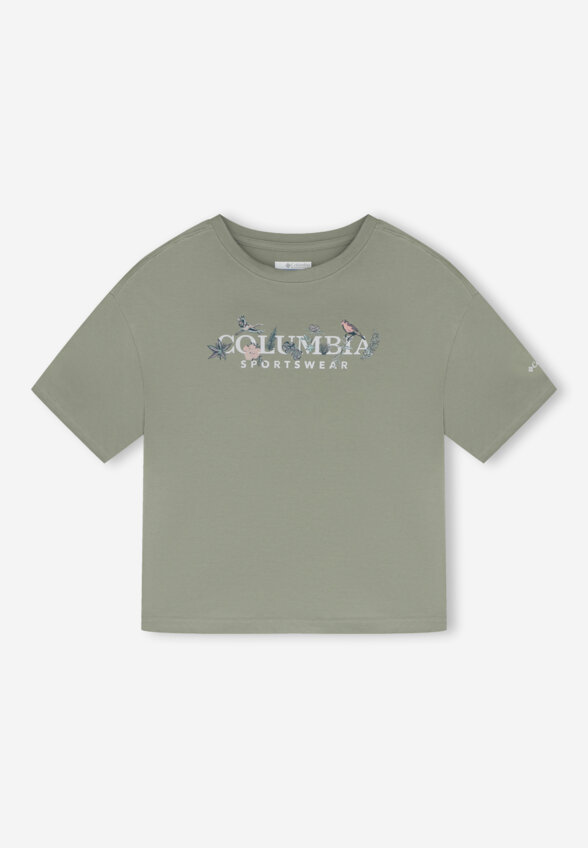 Футболка женская Columbia Rolling Bend Graphic Relaxed Crop SS, Зеленый