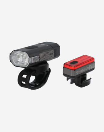 Комплект велосипедных фонарей MOON Rigel Lite/Helix Lite, Черный