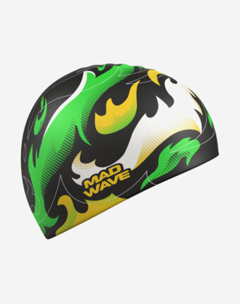 Шапочка для плавания Mad Wave Fire, Черный женщинам