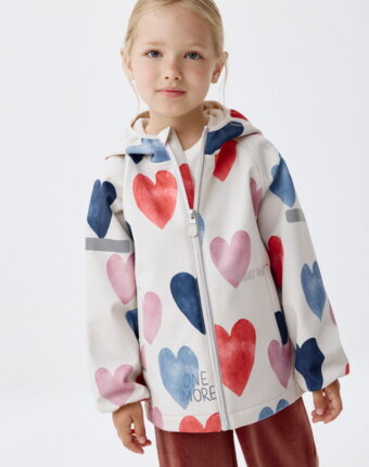 Ветровка Softshell на флисе для девочек детям