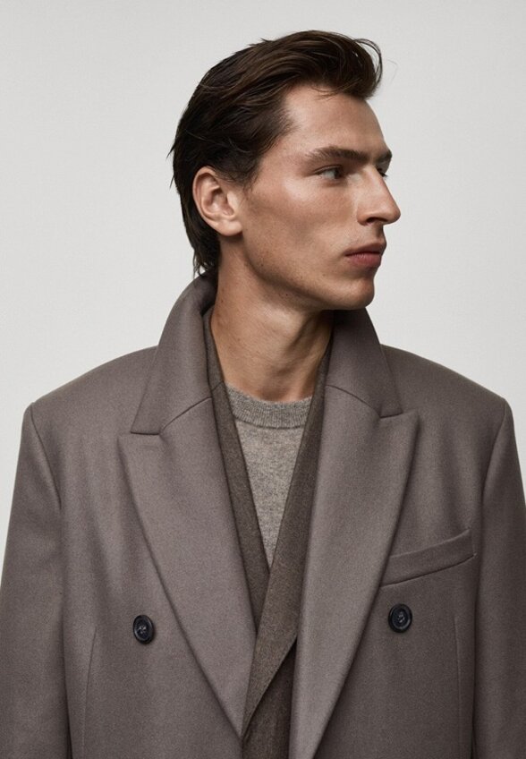 Пальто двубортное Mango Man