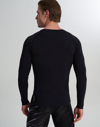 Рашгард мужской Speedo Logo Rash Guard, Черный женщинам