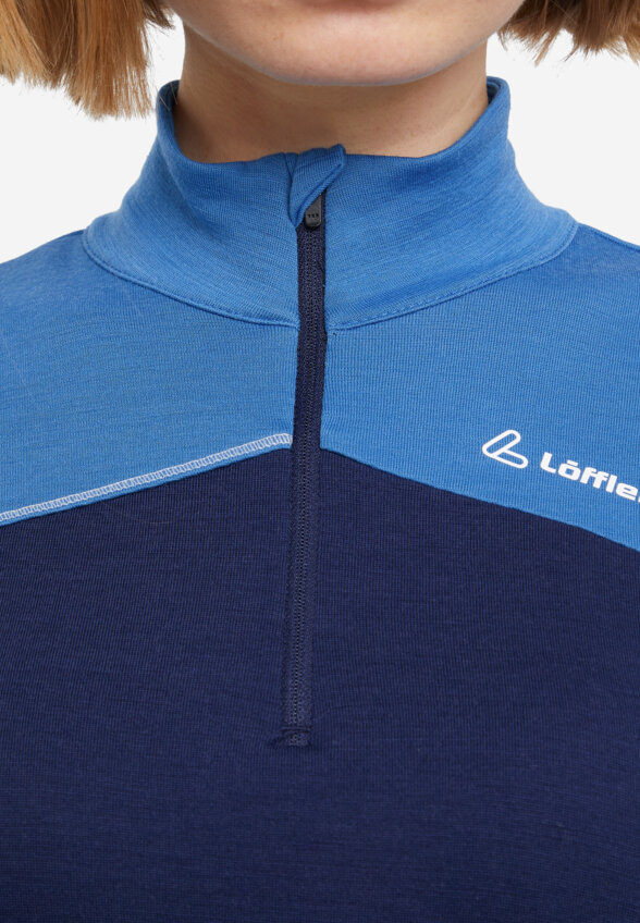 Джемпер женский Loeffler Coblo Transtex Merino, Синий