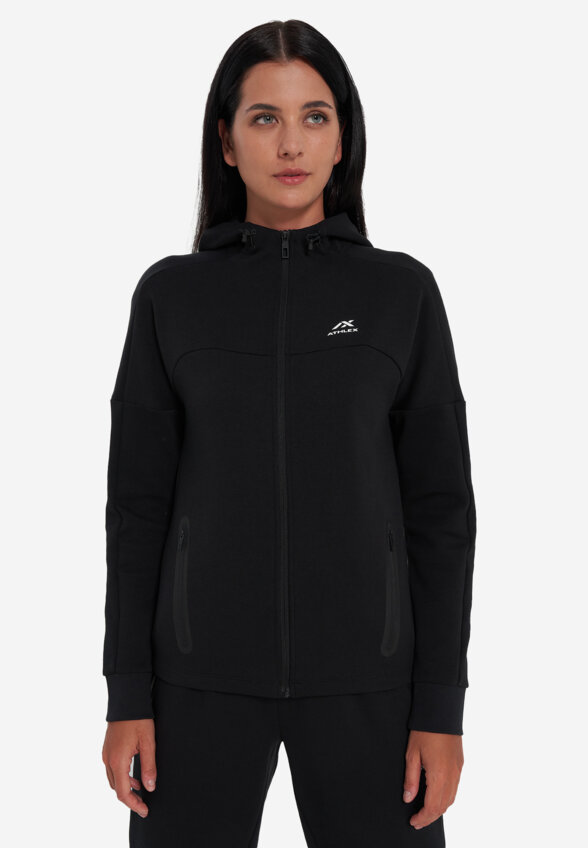 Толстовка женская Athlex Tech fleece, Черный
