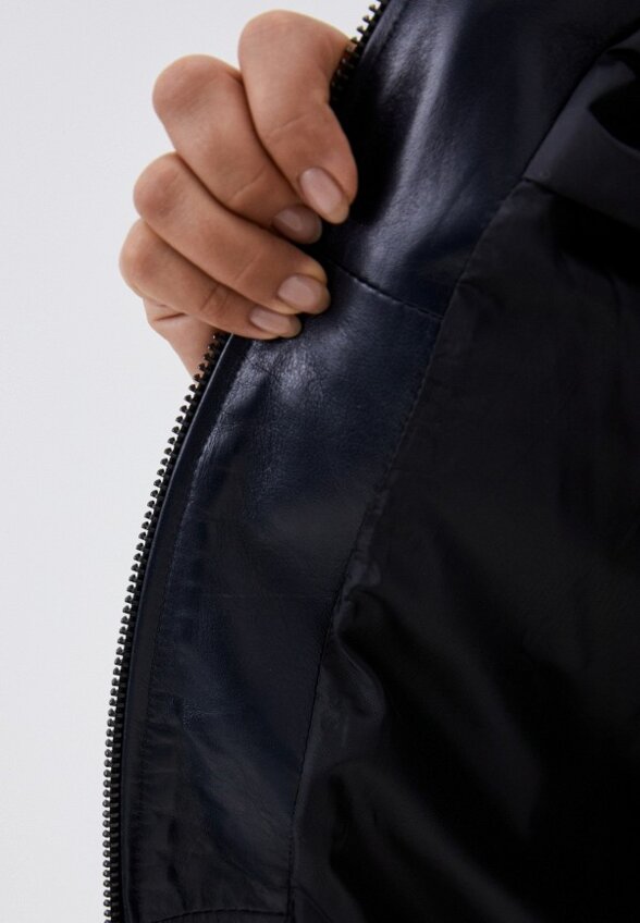 Куртка кожаная утепленная Снежная Королева