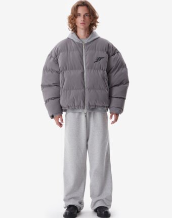Бомбер зимний двусторонний Reversible Grey FABLE мужчинам
