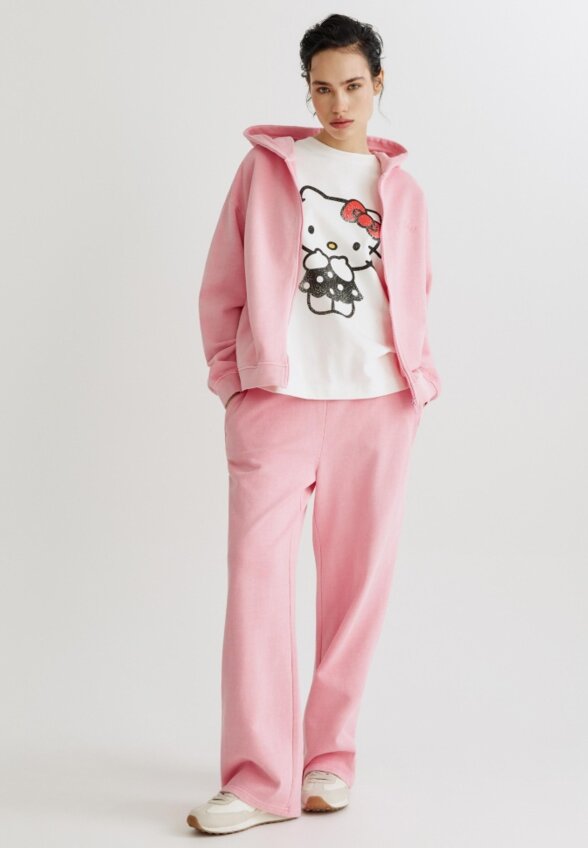 Худи на молнии с принтом Hello Kitty