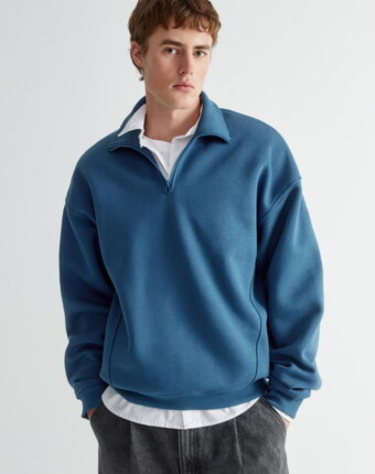 Свитшот Oversize fit с воротником мужчинам