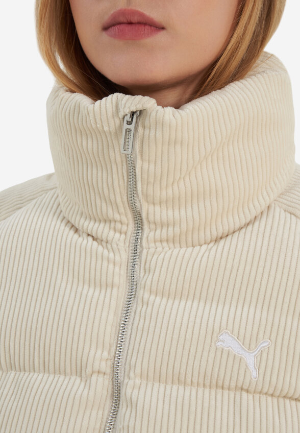 Пуховик женский PUMA Wardrobe Ess Corduroy, Бежевый