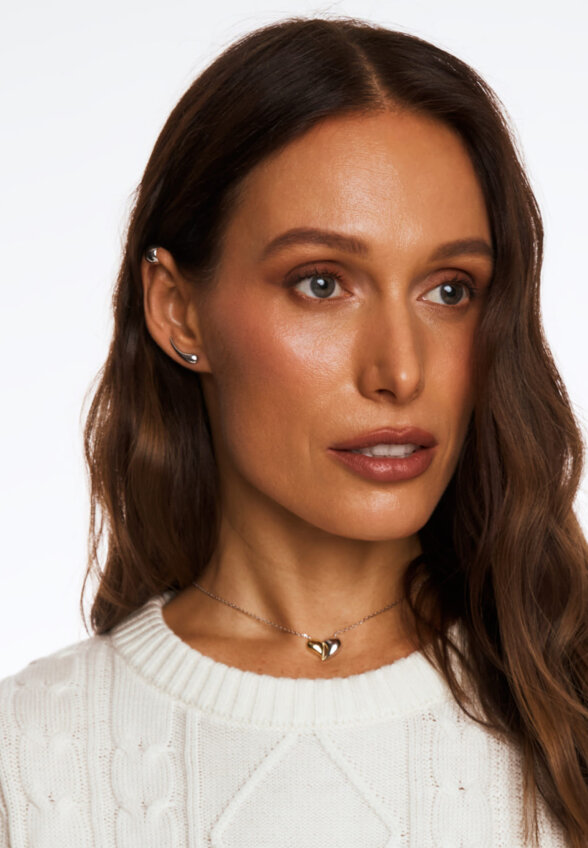 Серебряные серьги-клаймберы MIE