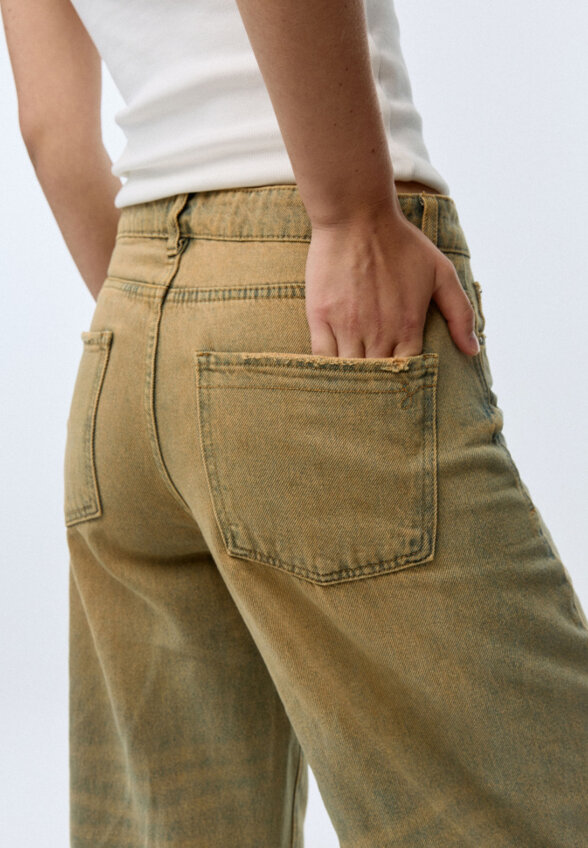 Джинсы Wide Leg с тинтом