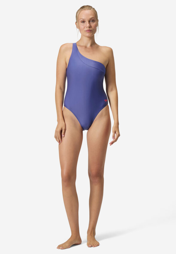 Купальник слитный женский Speedo Aysmtrc Solid, Синий