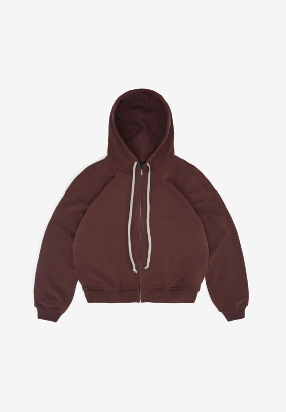 Худи zip Uniform Reddish Brown FABLE