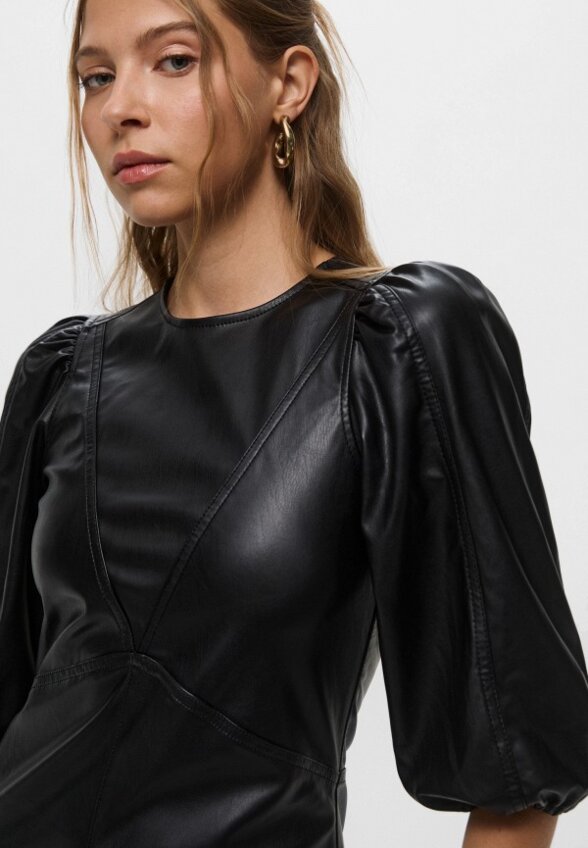 Платье кожаное H&M